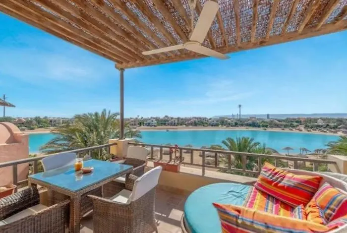 شقة Italian Compound Lagoon View Retreat Gouna الغردقة